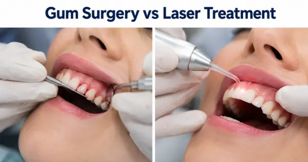 laser treatment vs gum surgery